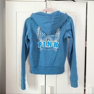 VS PINK Embroidered Turquoise Blue Hoodie XS